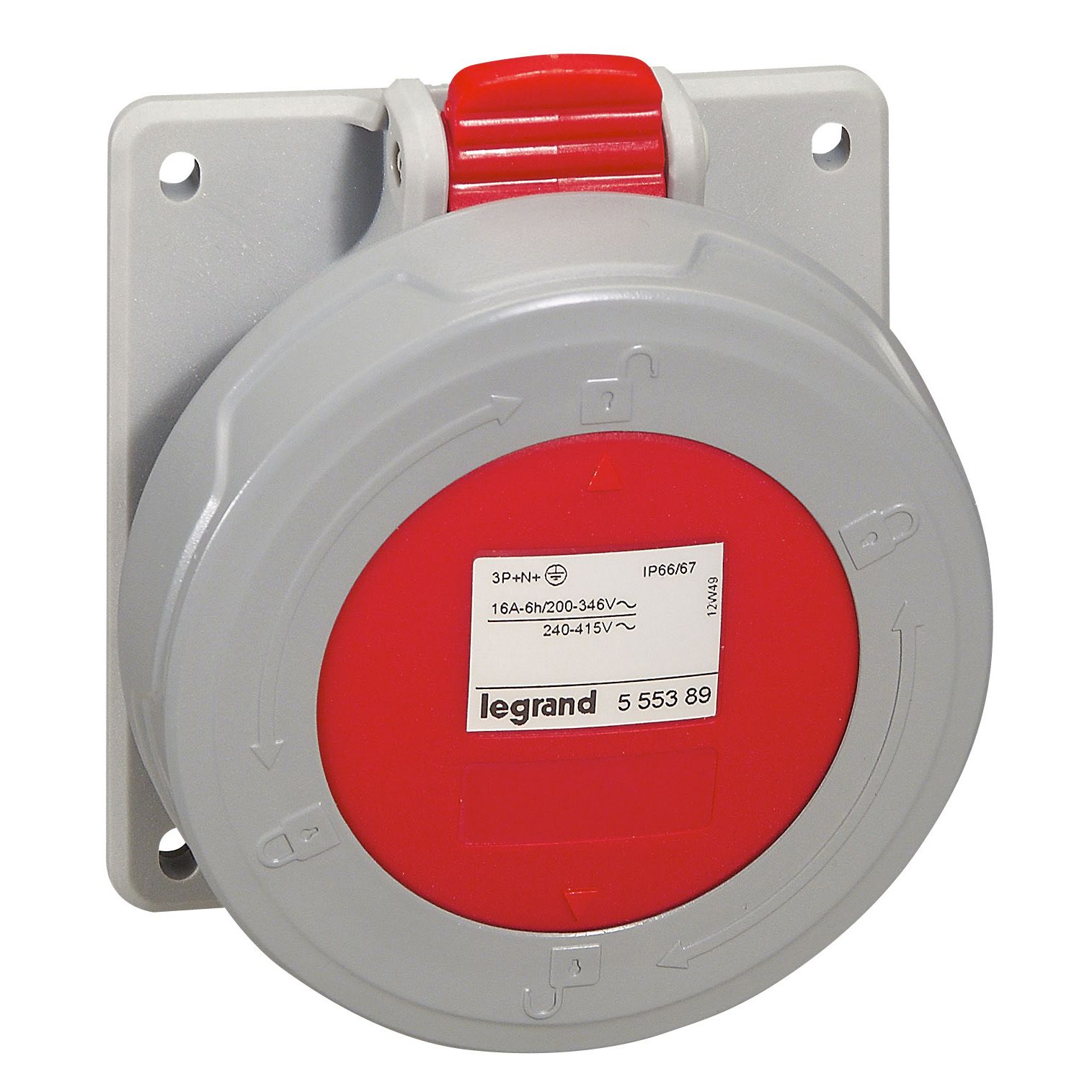 Enchufe Industrial P17/TOMA Emb 3P+N+T 16A/380V 555389 — Legrand — Legrand