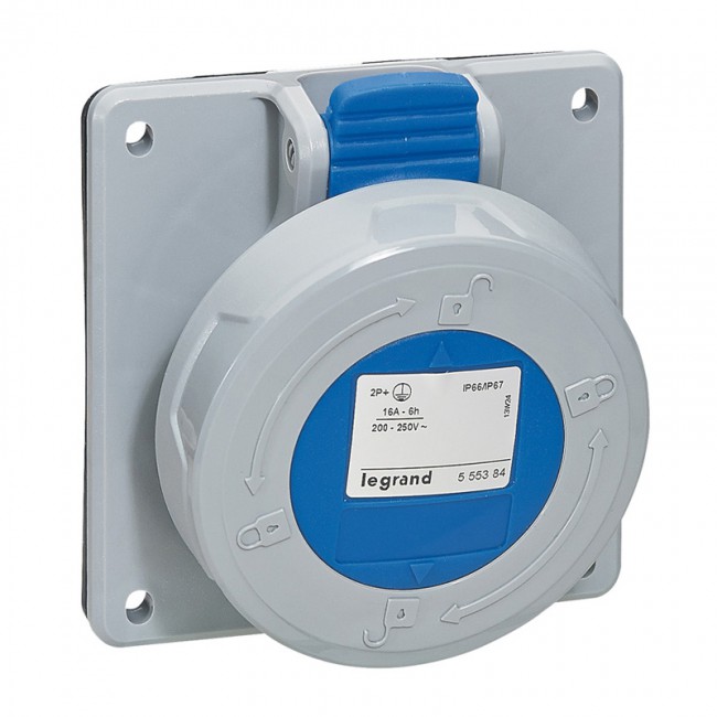 Enchufe Industrial P17/TOMA EMB.3P+T 16A/220V 555385 — Legrand — Legrand