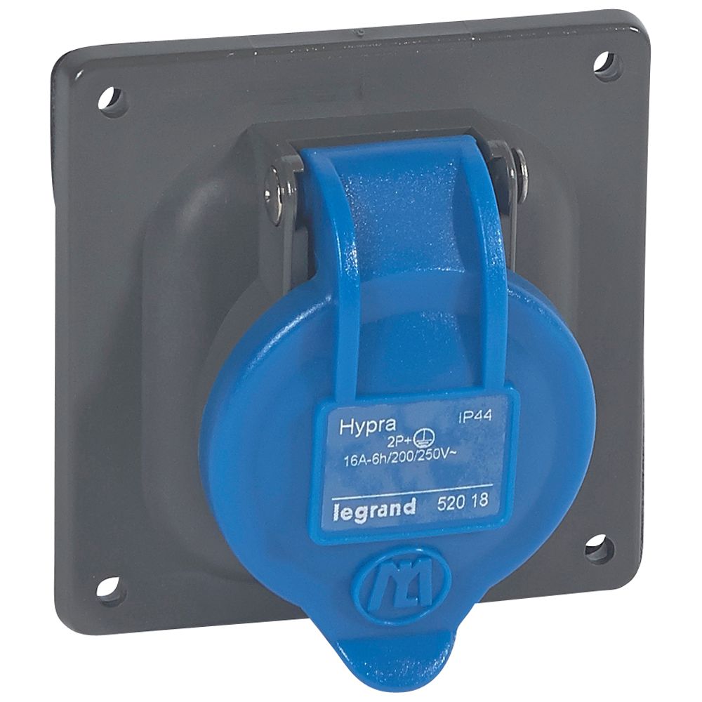 Hypra Toma Embutida 2P+T 220V/16AIP44 52018 — Legrand — Legrand