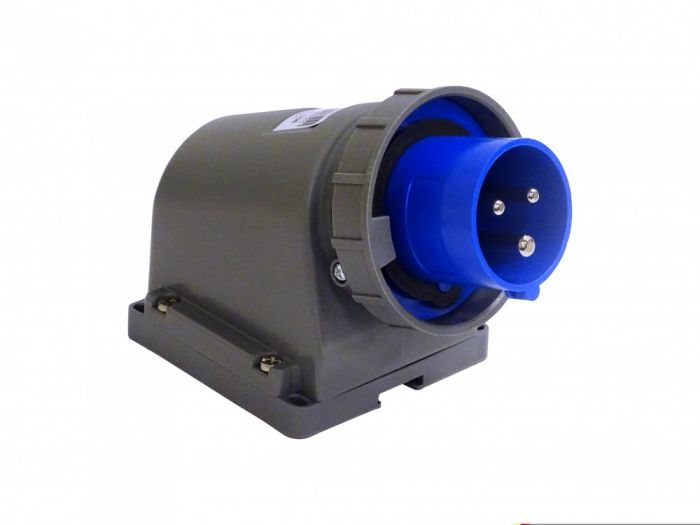 Enchufe Industrial IP67, Libre de Halogenos, Macho Sobrepuesto, 220V, 16A, 2P+T, Bemis 6510235 — FNX — FNX