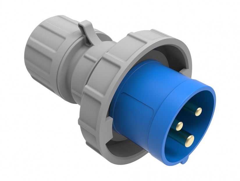 Macho Industrial Volante 220V 16A 2P+TIP67 Libre de Halogenos 6010235 — FNX — FNX