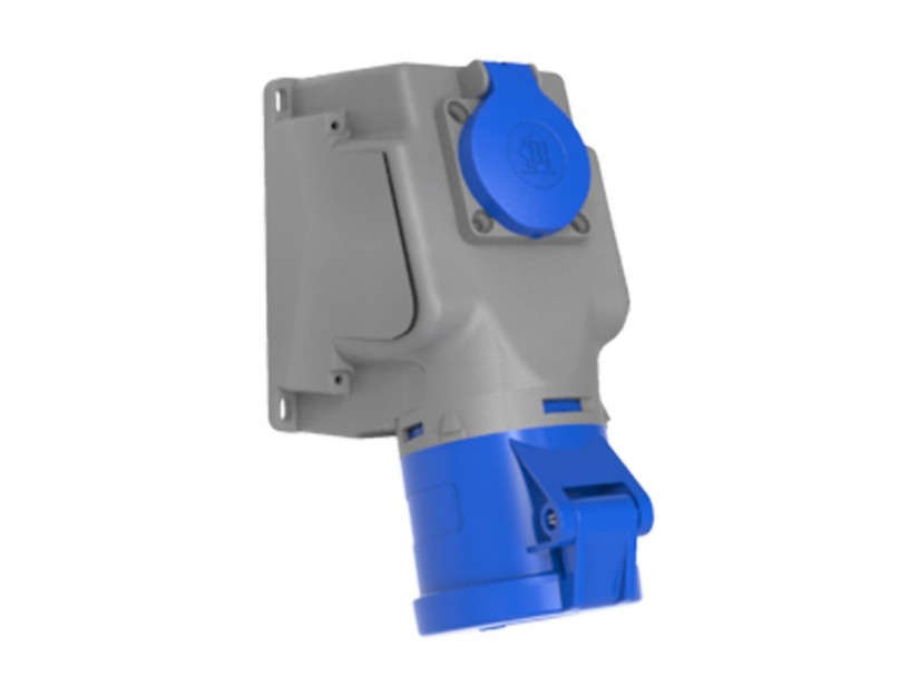 Hembra Industrial Sobrepuesta 220V 32A 2P+T IP44 + Schuko Libre de Halogenos 6113435 — FNX — FNX