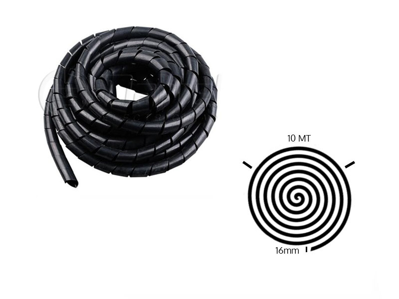 Espiral Negro Libre Halogenos 16mm Rollo 10 Mts 2341534 — FNX — FNX