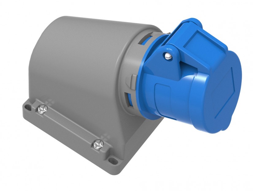 Enchufe Industrial IP44, Libre de Halogenos, Hembra Sobrepuesta, 220V, 16A, 2P+T, Bemis 6110835 — FNX — FNX