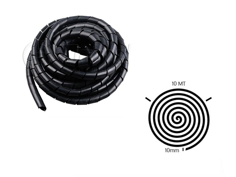 Espiral Negro Libre Halogenos 10mm Rollo 10 Mts 2341034 — FNX — FNX