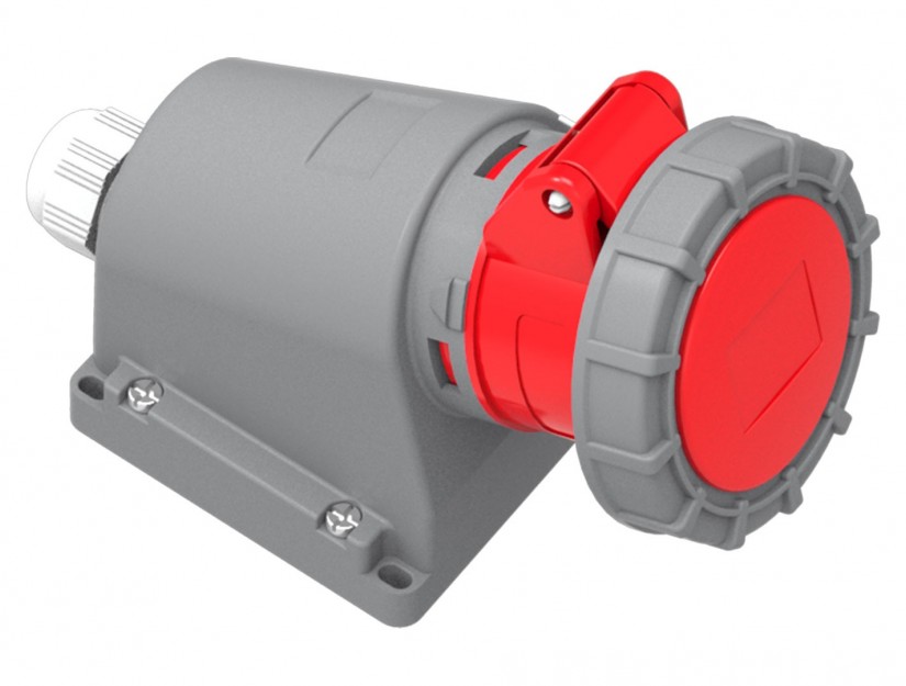 Enchufe Industrial IP67, Libre de Halogenos, Hembra Sobrepuesta, 380V, 16A, 3P+T, Bemis 6110435 — FNX — FNX