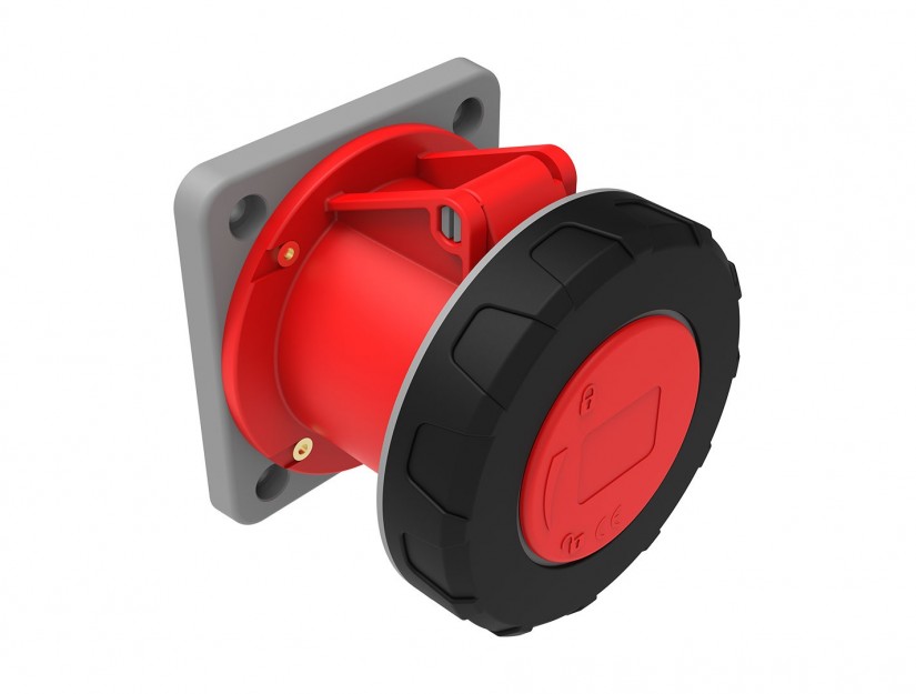 Enchufe Industrial IP67, Libre de Halogenos, 380V, 63A, 3P+N+T, Bemis 6314235 — FNX — FNX