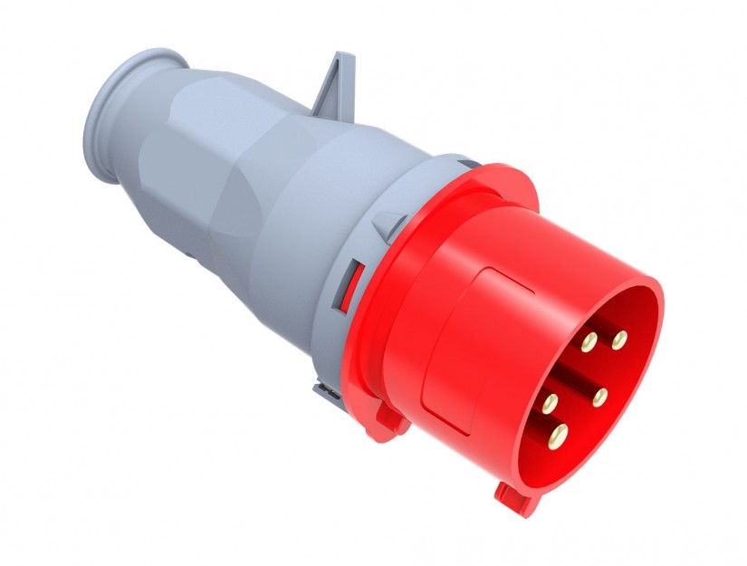 Macho Industrial Volante 380V 32A 3P+N+TIP44 Libre de Halogenos 6012035 — FNX — FNX
