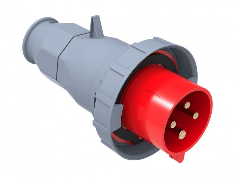 Macho Industrial Volante 380V 32A 3P+TIP67 Libre de Halogenos 6011435 — FNX — FNX