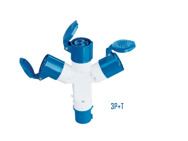 Adaptador Industrial Multiple 3 Salidas 16A 380V 3P+T IP44 6402834 — FNX — FNX