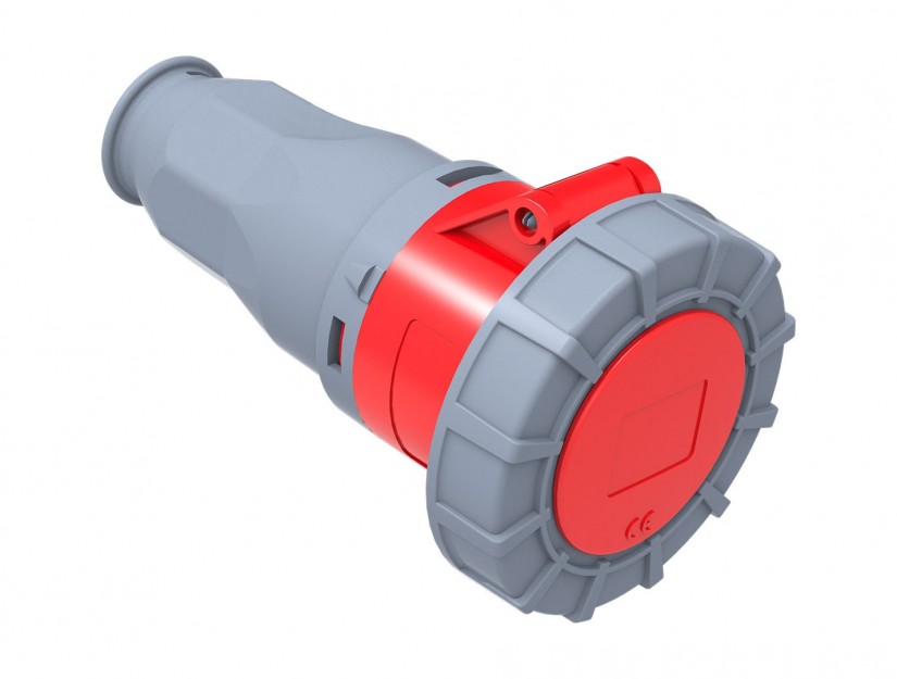 Enchufe Industrial P67, Libre de Halogenos, Hembra Volante, 380V, 32A, 3P+T, Bemis 6211035 — FNX — FNX