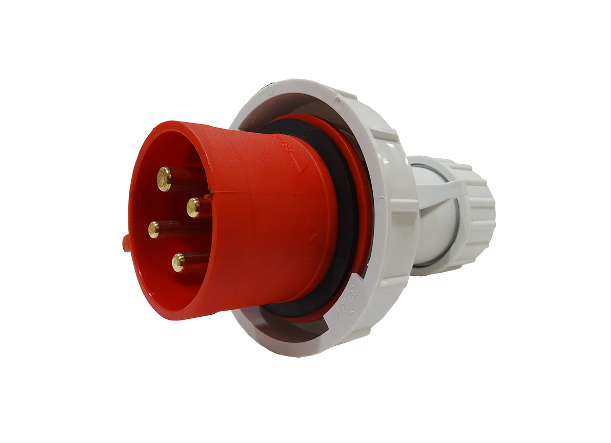 Macho Industrial Volante 380V 32A 3P+T 3H IP67 604034 — FNX — FNX