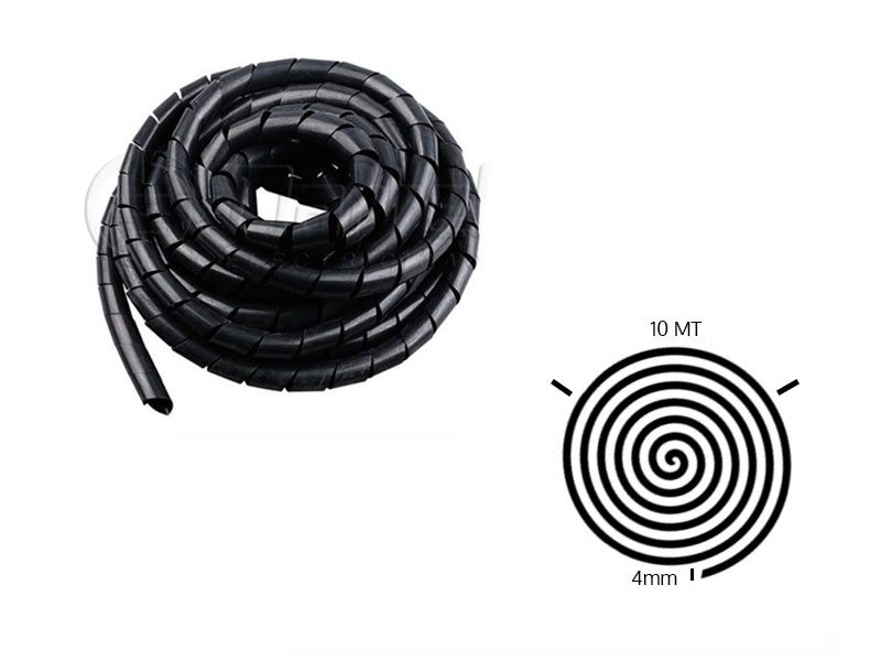 Espiral Negro Libre Halogenos 4mm Rollo 10 Mts 2340634 — FNX — FNX