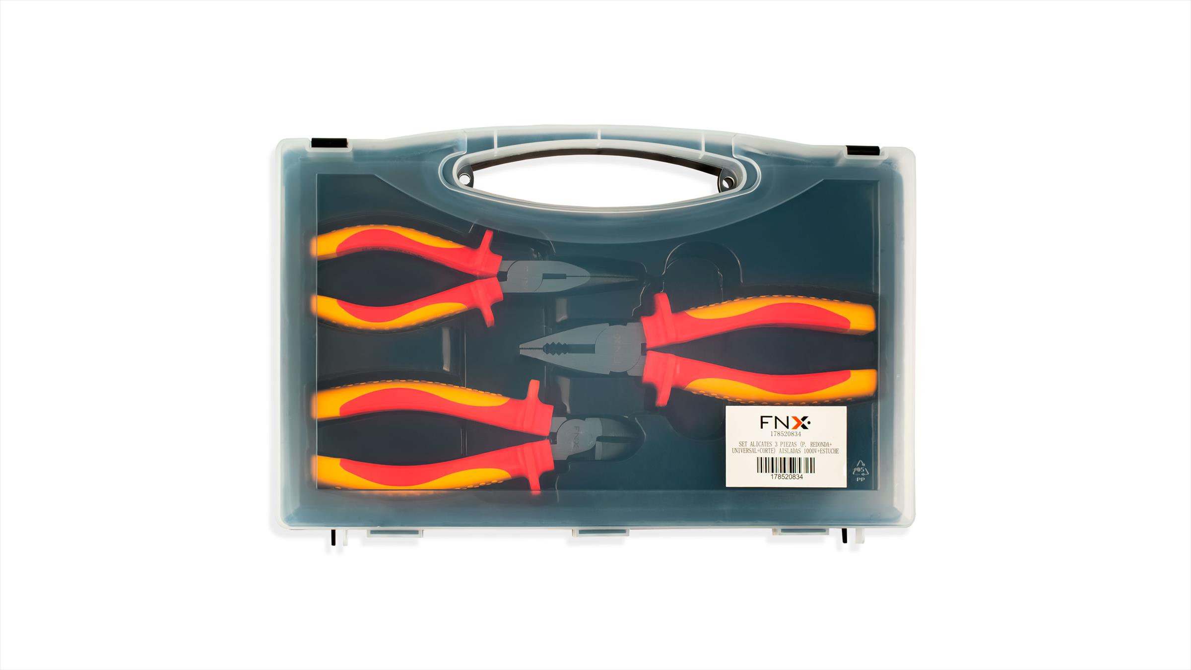 Set Juego de Alicates Kit 3 Piezas con Estuche VDE05023-3 — FNX — FNX