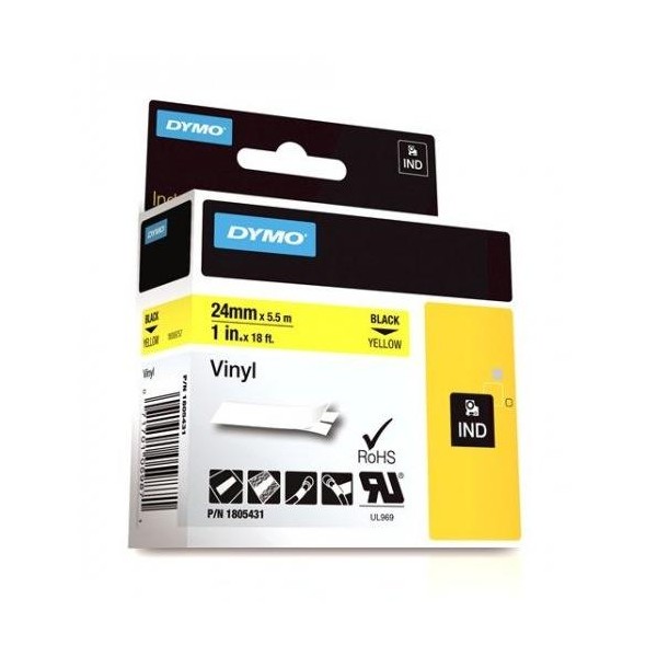 Cinta Vinilo 24mm X 5.5M Fondo Am/texto Ne Para Rhino 6000 1805431 (49214136) — Otras Marcas