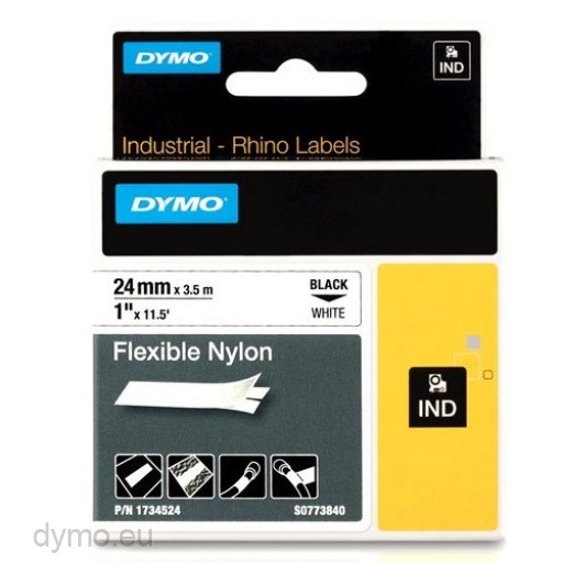 Cinta Nylon Flex 24mm X 3.5M Fondo Bl/texto Ne Para Rhino 6000 1734524 (49404136) — Otras Marcas