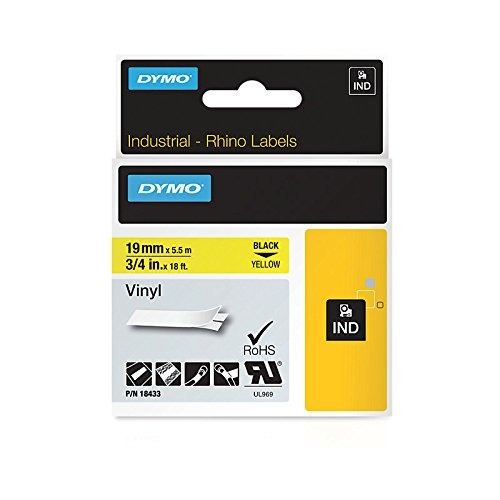 Cinta Vinilo 19mm X 5.5M Fondo Am/texto Ne Para Rhino 4200-6000 18433 (49212136) — Otras Marcas