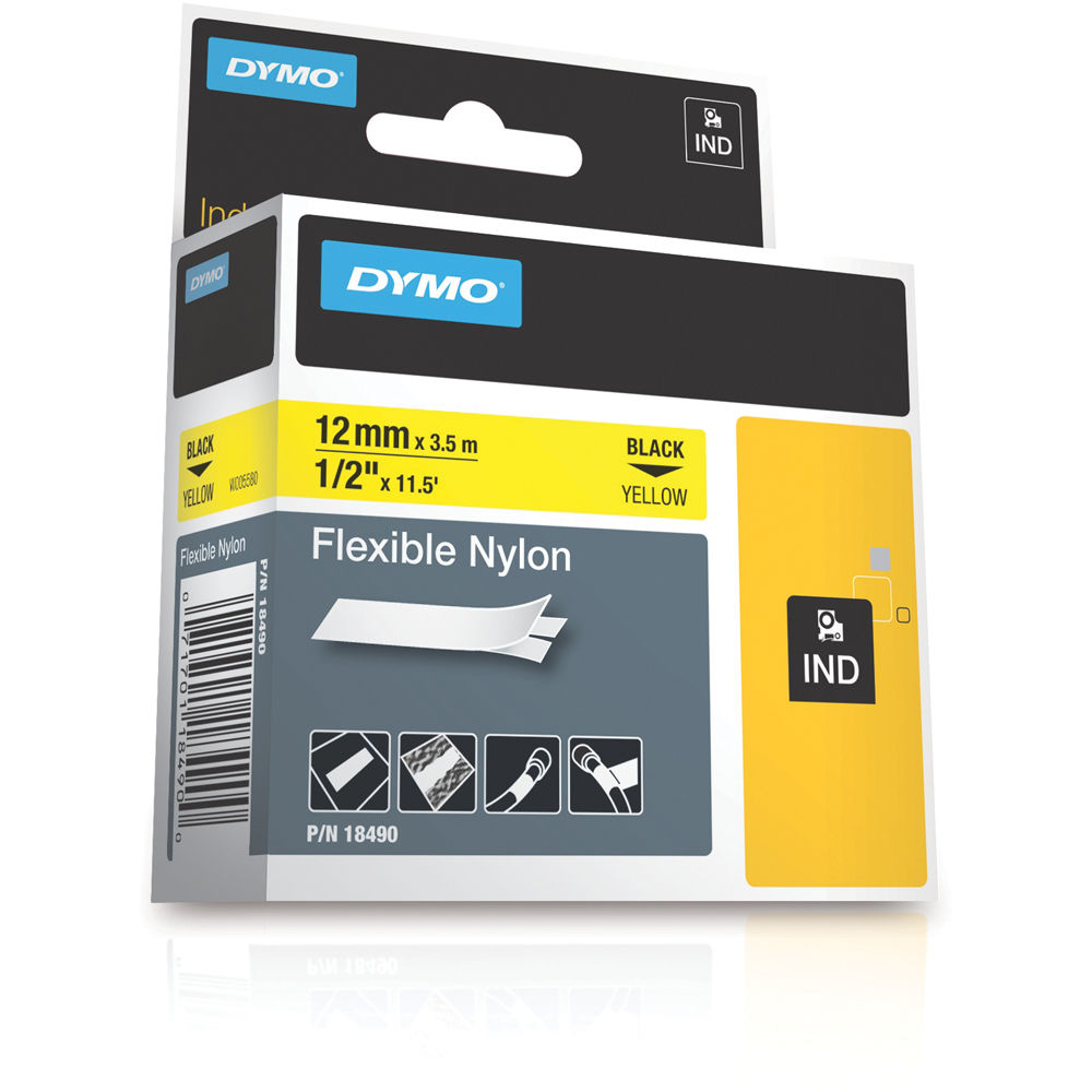 Cinta Nylon Flex 12mm X 3.5M Fondo Am/texto Ne Para Rhino 4200-6000 18490 (49406136) — Otras Marcas
