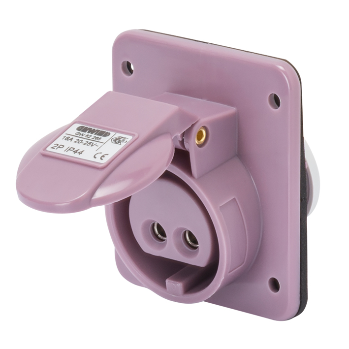 Enchufe Hembra Industrial Embutido 20/25V 16A 2P IP44 GW62265 — Gewiss — Gewiss