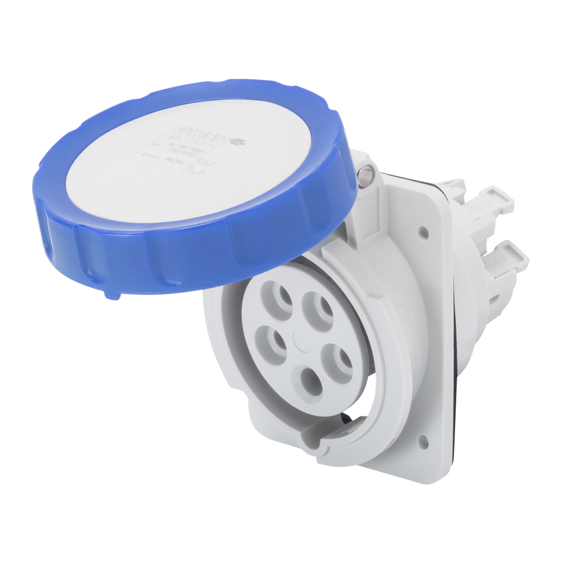 Hembra Industrial Emb 220V 16A 10G 2P+T IP66/67 Azul Libre Mantencion GW62227FH — Gewiss — Gewiss
