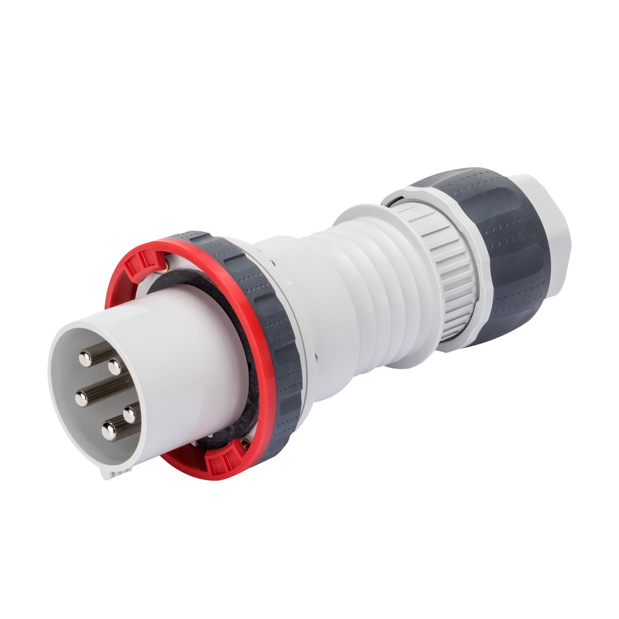 Macho Industrial Volante 380V 125A 3P+N+T IP66/69 Rojo Libre Mantencion GW60061H — Gewiss — Gewiss
