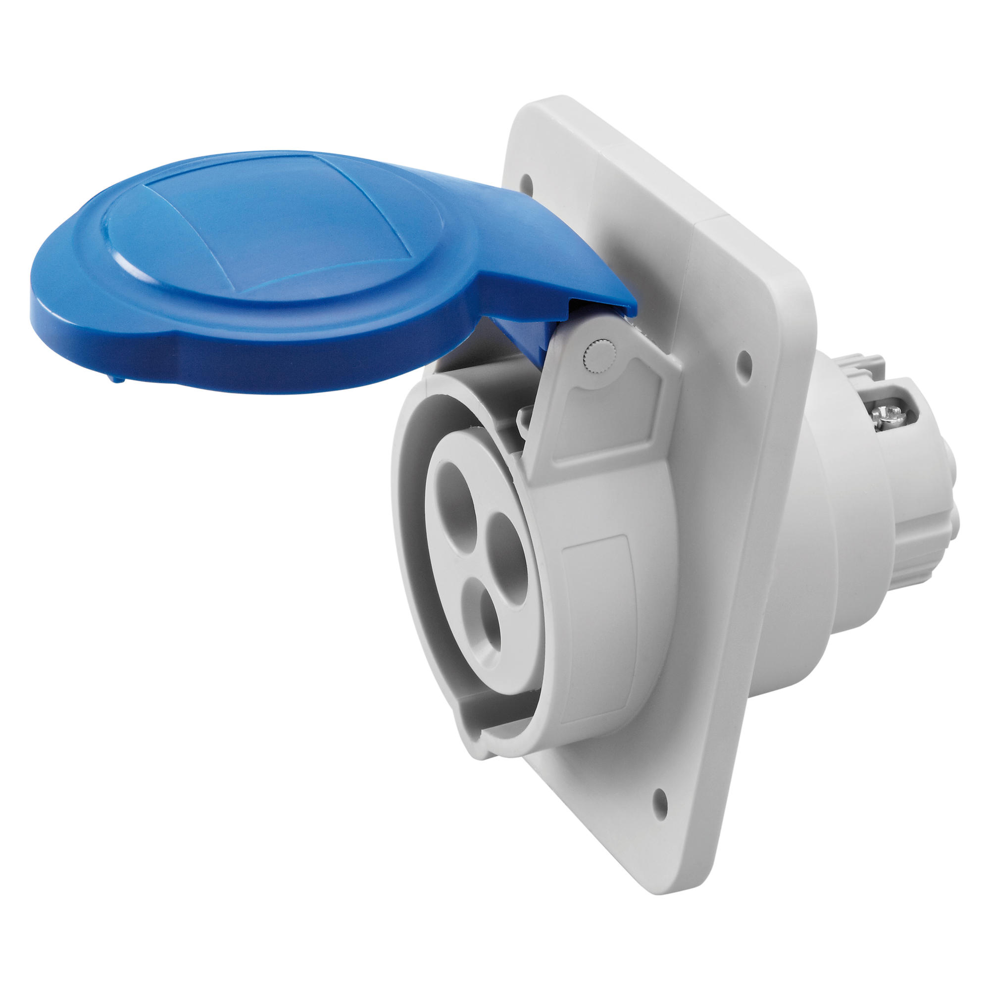 Hembra Industrial Embutida 220V 16A 2P+T IP44/54 Azul Tornillo GW62205H — Gewiss — Gewiss