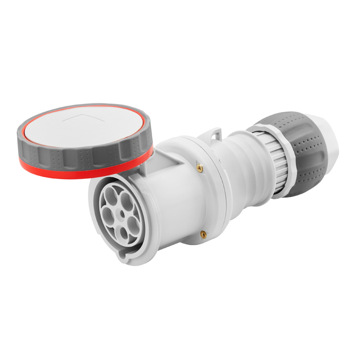 Hembra Industrial Volante 380V 63A 3P+N+T IP66/69 Rojo GW63053H — Gewiss — Gewiss