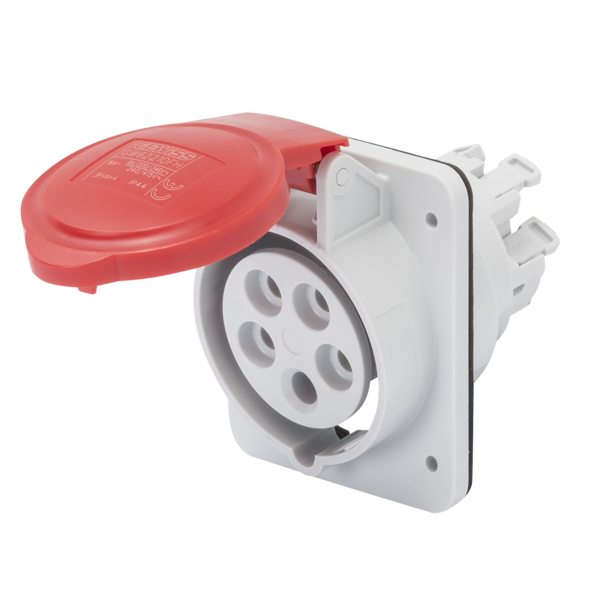 Enchufe Hembra Industrial Embutido 380V 16A 10G 3P+T IP44/54 GW62209FH — Gewiss — Gewiss