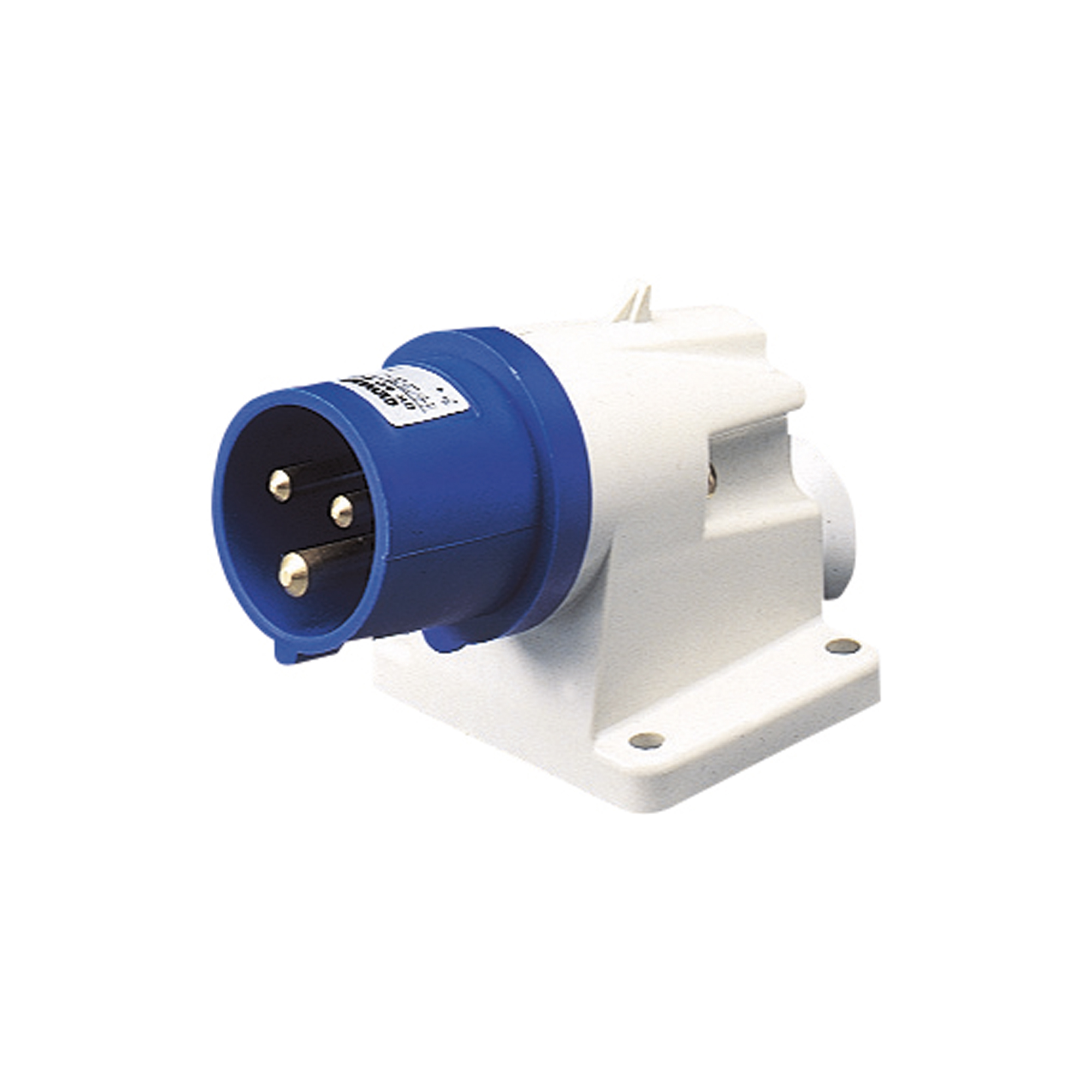 Enchufe Macho Industrial Sobrepuesto 90 Grados 2P+T 32A 250V 6H Azul IP44 GW60415 — Gewiss — Gewiss