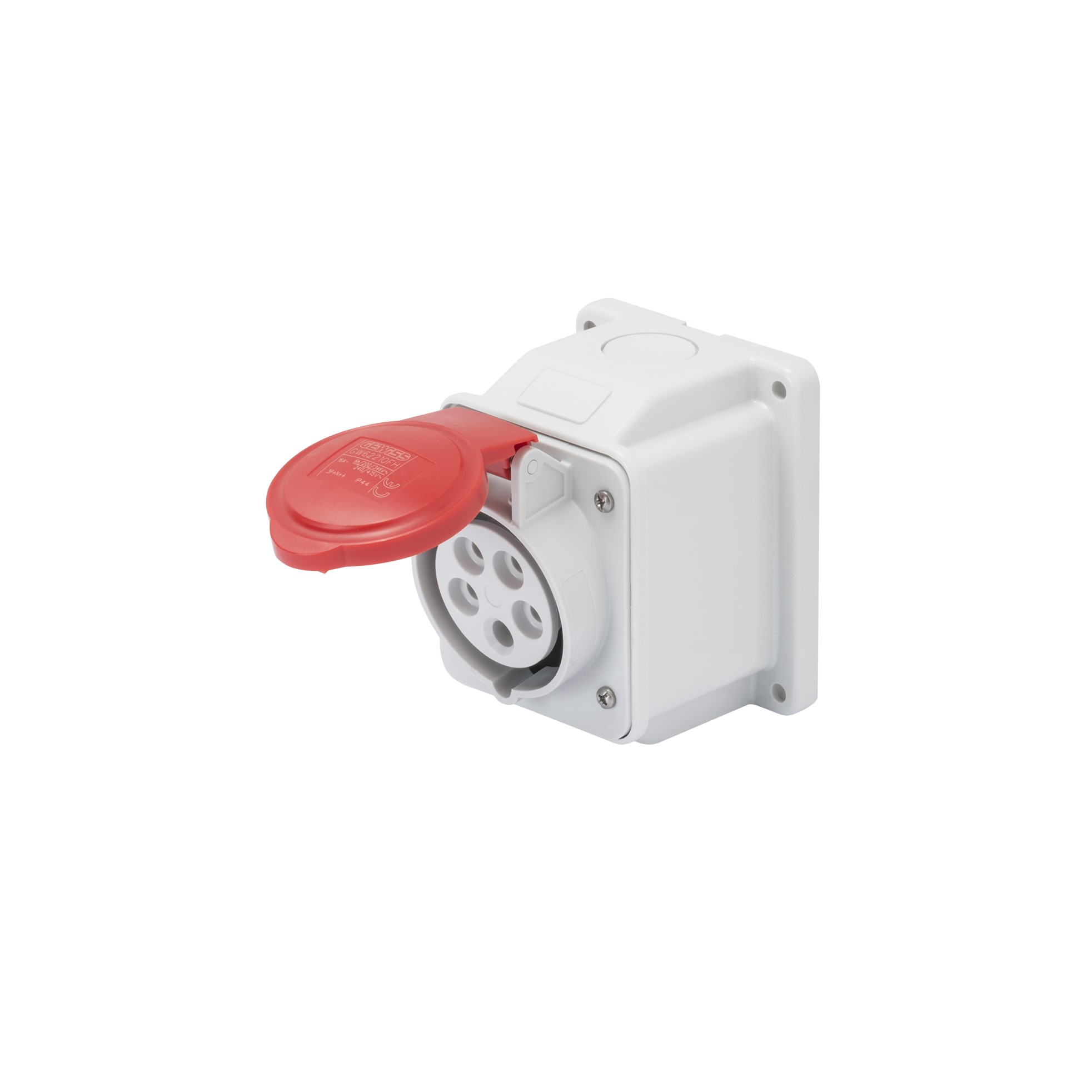 Enchufe Hembra Industrial Sobrepuesto 380V 16A 3P+N+T IP44 GW62409 — Gewiss — Gewiss