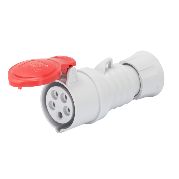 Hembra Industrial Volante 380V 32A 3P+T+N IP44/54 Rojo Libre Mantencion GW62020FH — Gewiss — Gewiss
