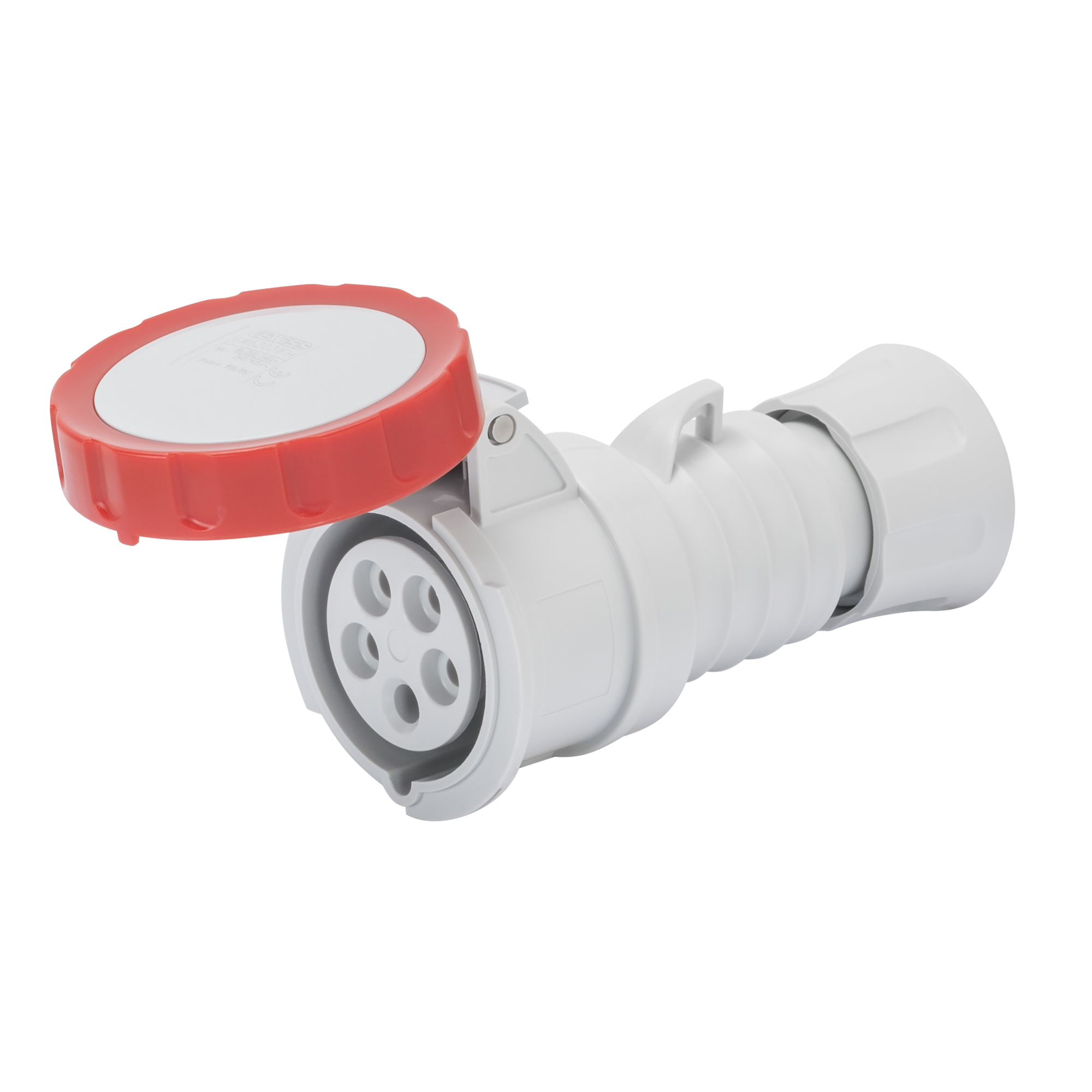 Hembra Industrial Volante 380V 32A 3P+T+N IP66/69 Rojo Libre Mantencion GW62042FH — Gewiss — Gewiss