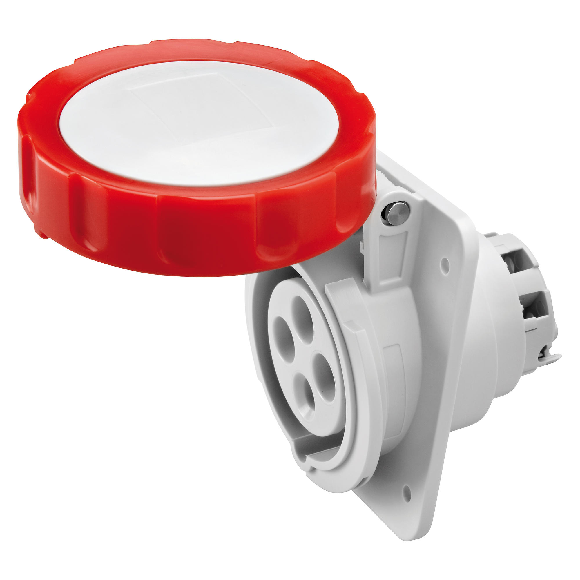Hembra Industrial Embutida 380V 32A 10G 3P+T IP66/IP67 Rojo Tornillo GW62242H — Gewiss — Gewiss