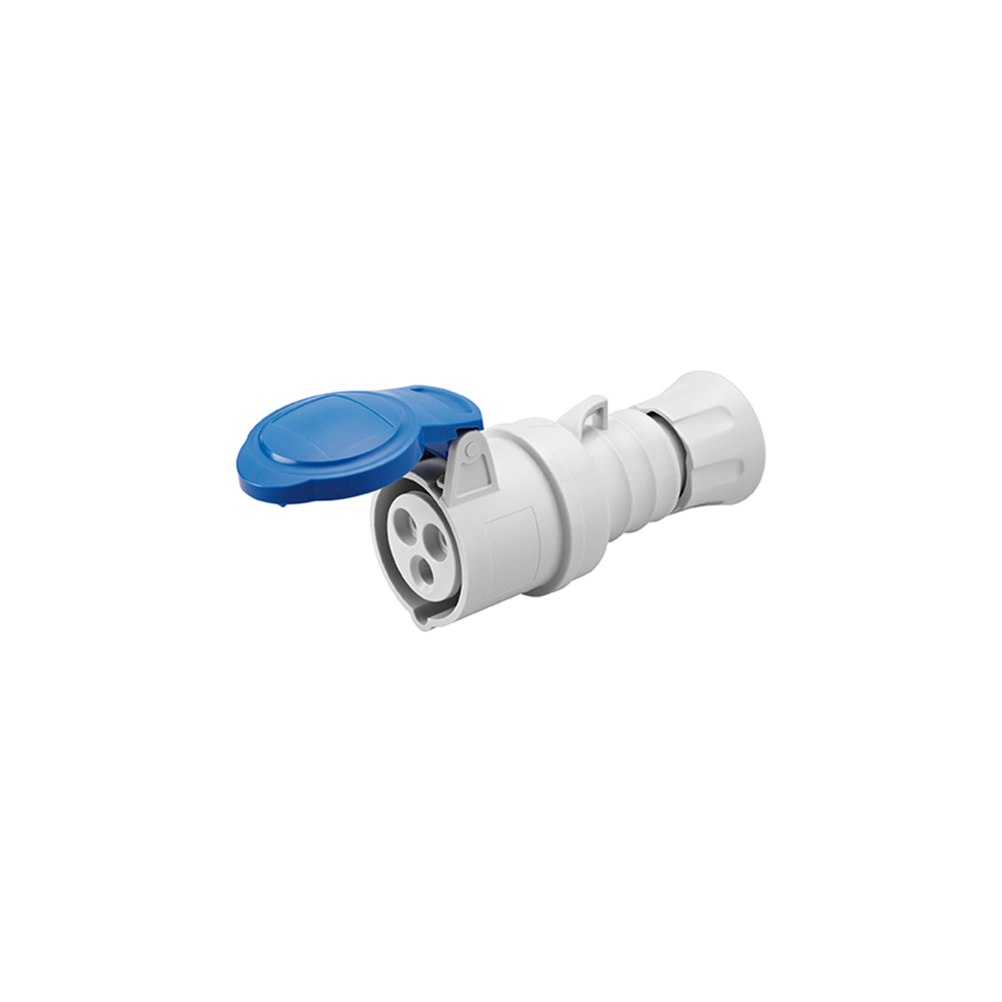 Hembra Industrial Volante 220V 16A 2P+T IP44 Azul Tornillo GW62004H — Gewiss — Gewiss