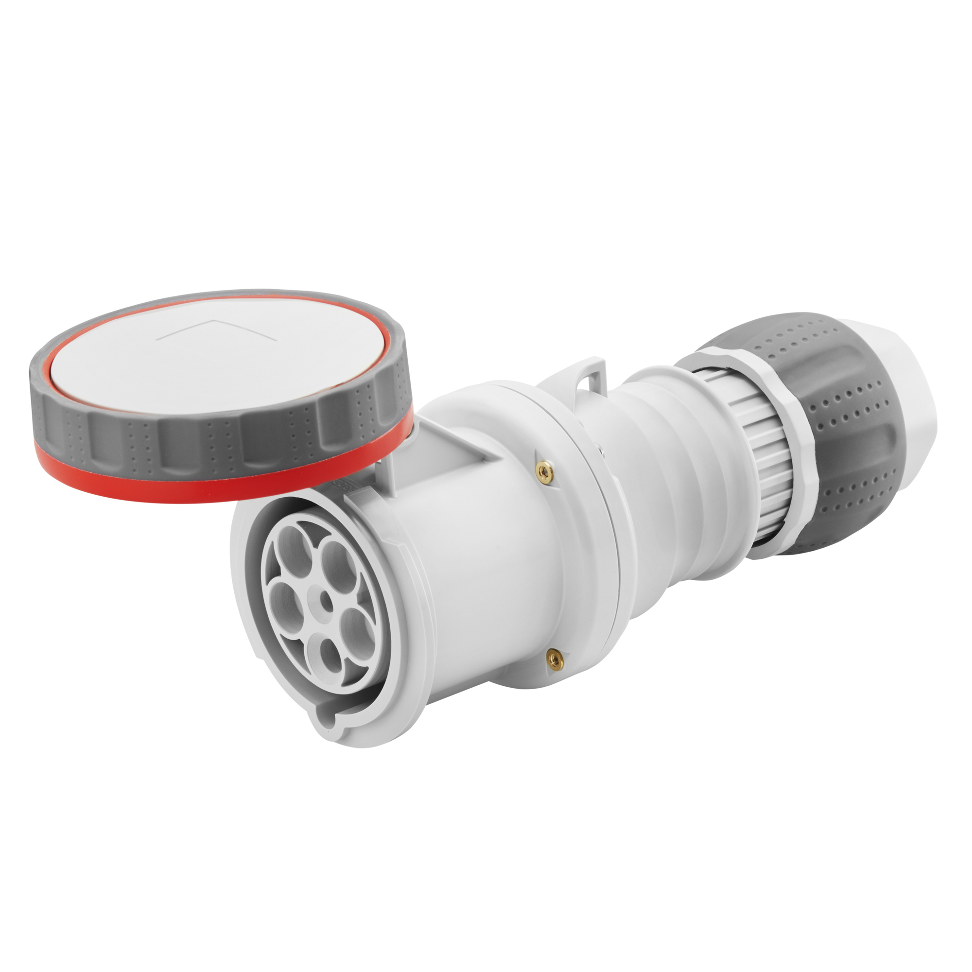 Hembra Industrial Volante 380V 125A 3P+N+T IP66/69 Rojo GW62061H — Gewiss — Gewiss