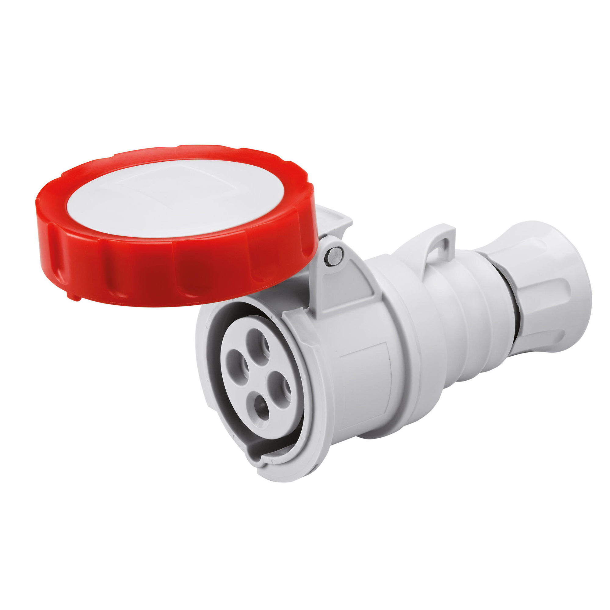 Hembra Industrial Volante 380V 32A 3P+T Rojo Libre Mantencion IP66/IP69 GW62041FH — Gewiss — Gewiss