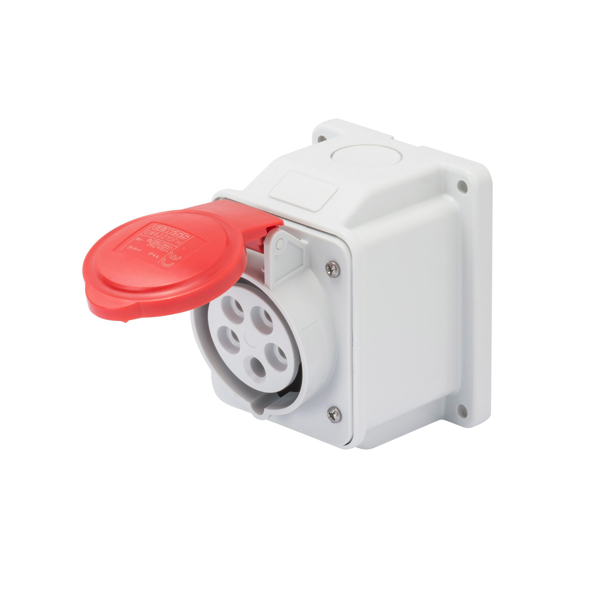 Enchufe Hembra Industrial Sobrepuesto 380V 32A 3P+T IP44 GW62419 — Gewiss — Gewiss