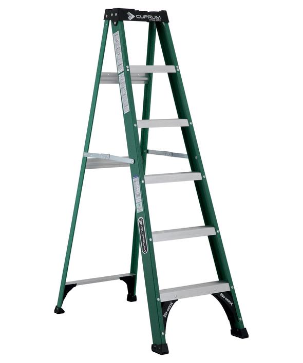 Escalera Tijera F/vid 1.86MT 175kg 3217-06 — Cuprum — Cuprum