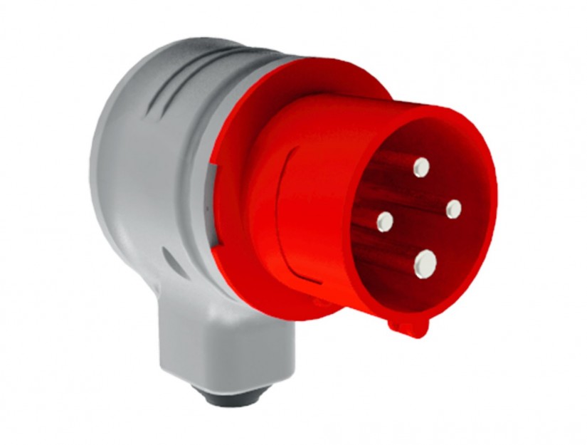 Enchufe Industrial IP44, Libre de Halogenos, Macho Rotatorio, 380V, 16A, 3P+T, 6611035 — Bemis — Bemis