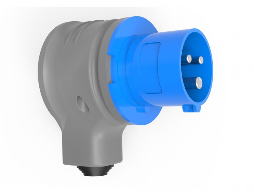 Macho Industrial Rotatorio IP44 220V 32A 2P+T Libre de Halogenos 6610235 — Bemis — Bemis