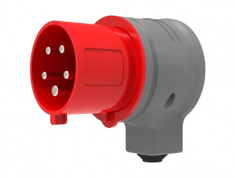 Macho Industrial Rotatorio IP44 380V 16A 3P+N+T Libre de Halogenos 6611235 — Bemis — Bemis