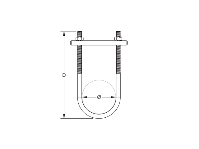 Abrazadera SET 2 PCS UBOLT Cadweld — Cadweld