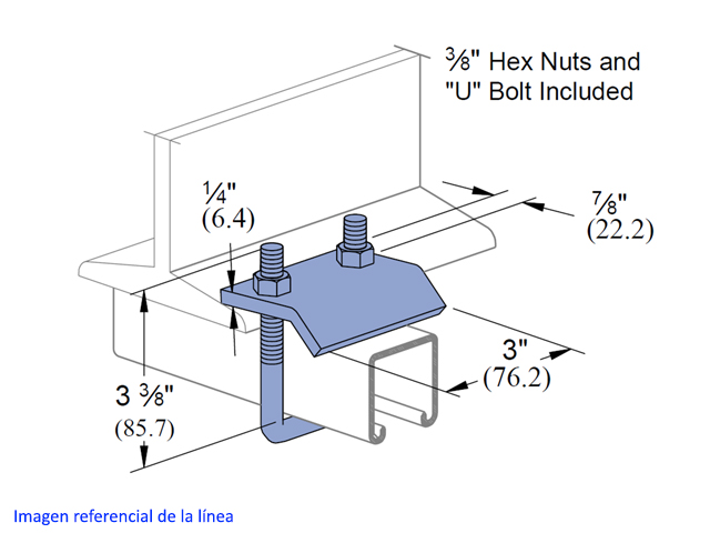 Abrazadera Reforzada Perfil P-2785 Electrogalvanizado (Eg) P2785 Eg — Unistrut — Unistrut
