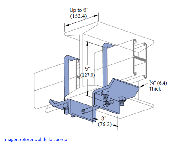 Abrazadera DOBLE PERFIL/VIGA P-2868/A EG P2868A EG Unistrut — Unistrut