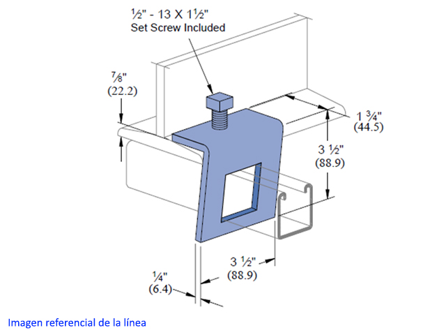 Mordaza Perfil/viga Inox P1796S Ss P1796SSS — Unistrut — Unistrut