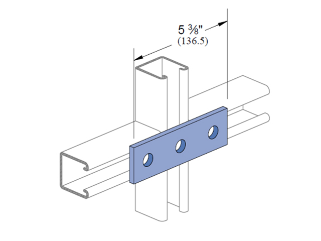 Platina Recta 3 Perf P-1066 Eg P1066 Eg — Unistrut — Unistrut