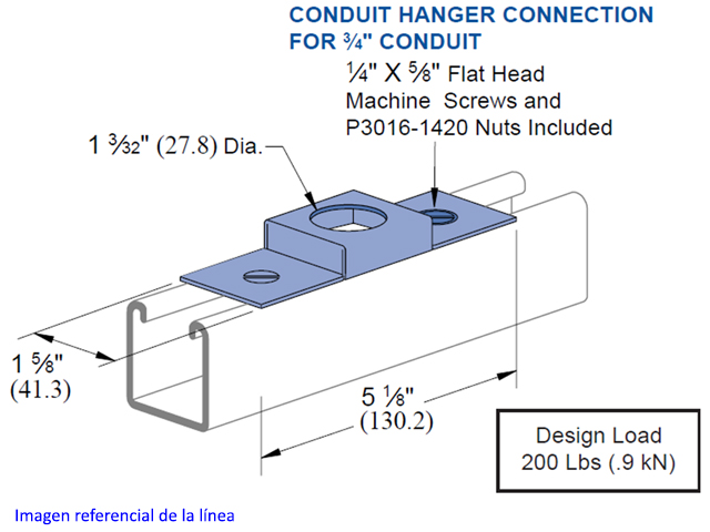 Placa Entrada Conduit 3/4 P-2536 Eg P2536 Eg — Unistrut — Unistrut