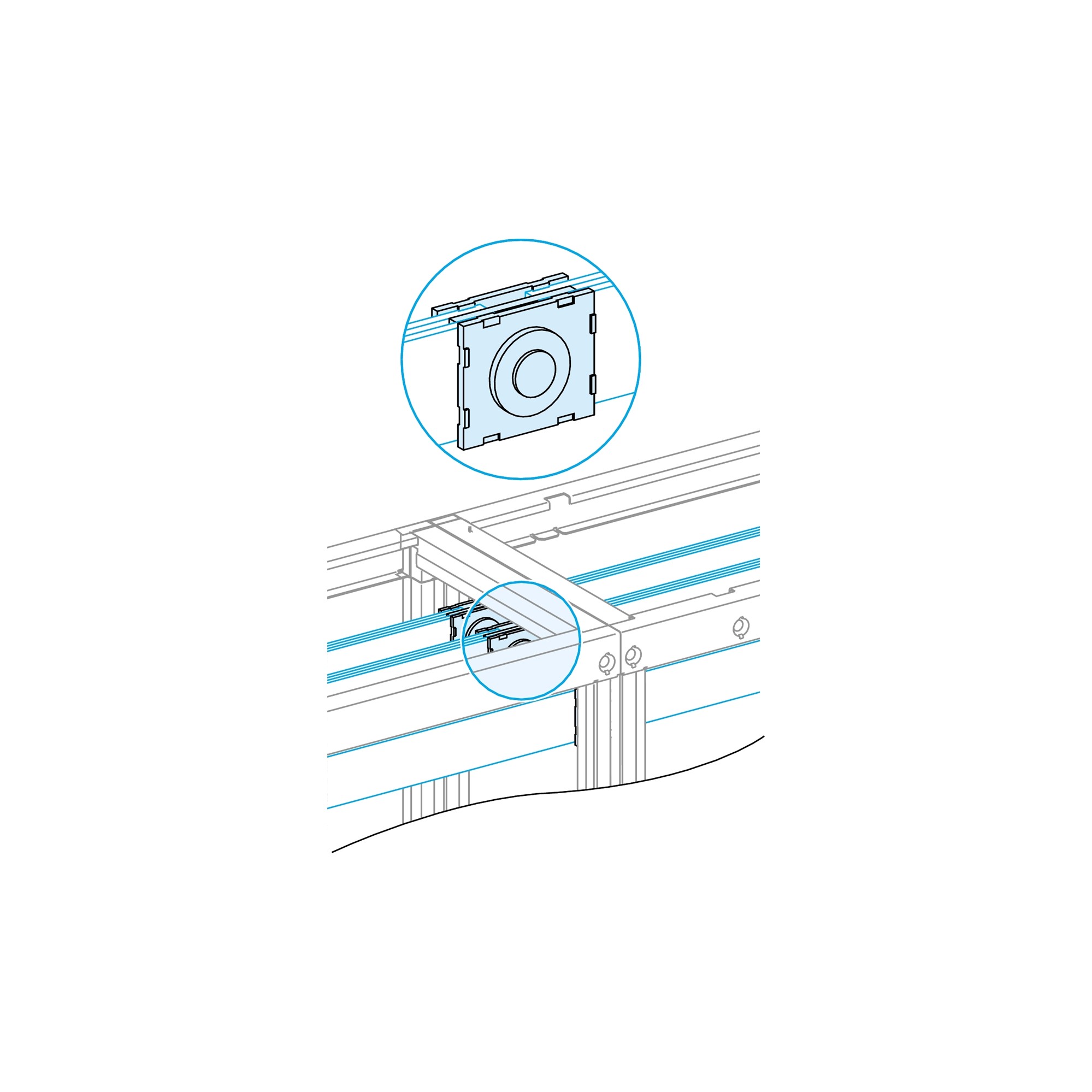 Empalme Hor.ancho 50/60mm Para Prisma Linergy Bs LVS04640 — Schneider Electric — Schneider Electric
