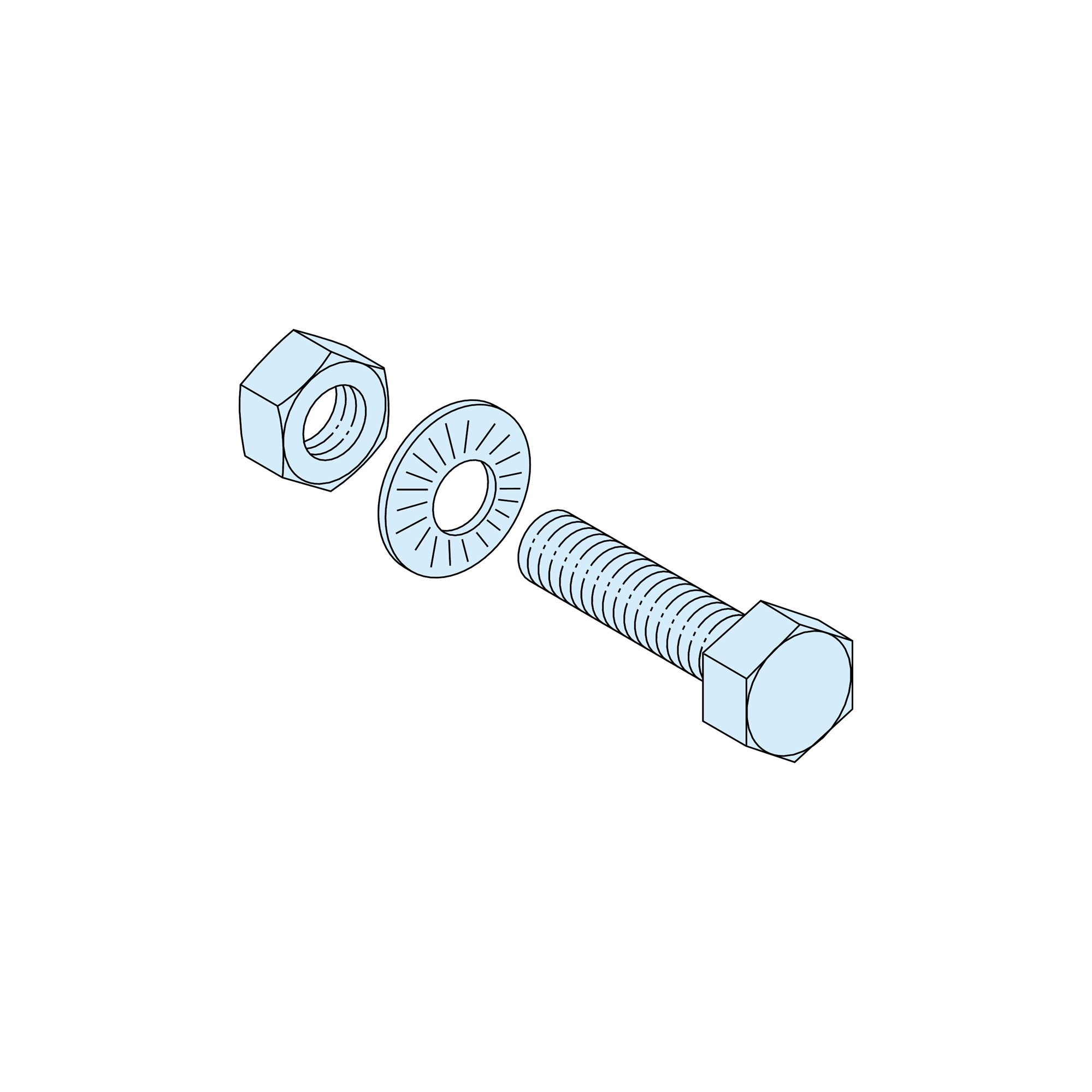 Tornillos+tuercas M8x20+40 Arandelas Para Prisma LVS04782 — Schneider Electric (Pack 20) — Schneider Electric