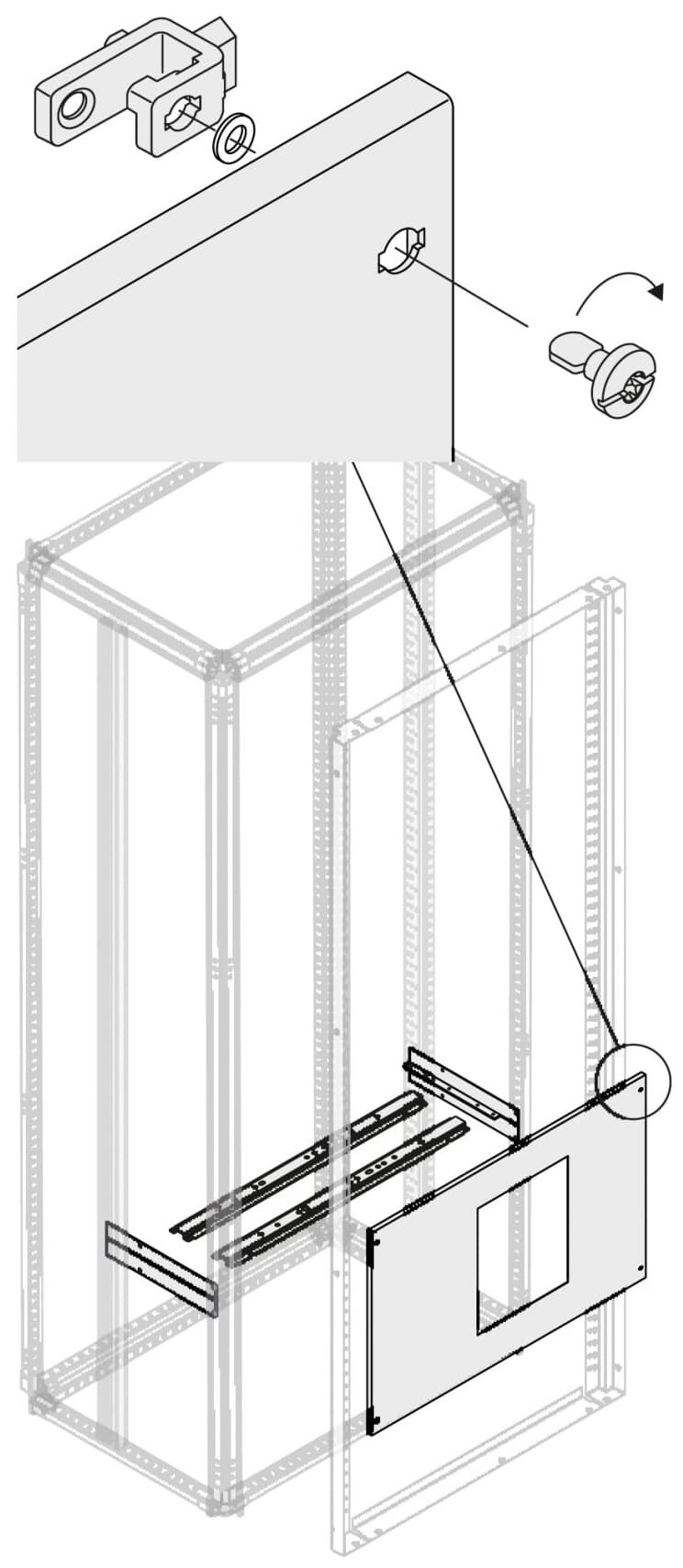 Kit Interno P/ E2.2 3-4P Vertical A=600mm PVCE2450 — ABB — ABB